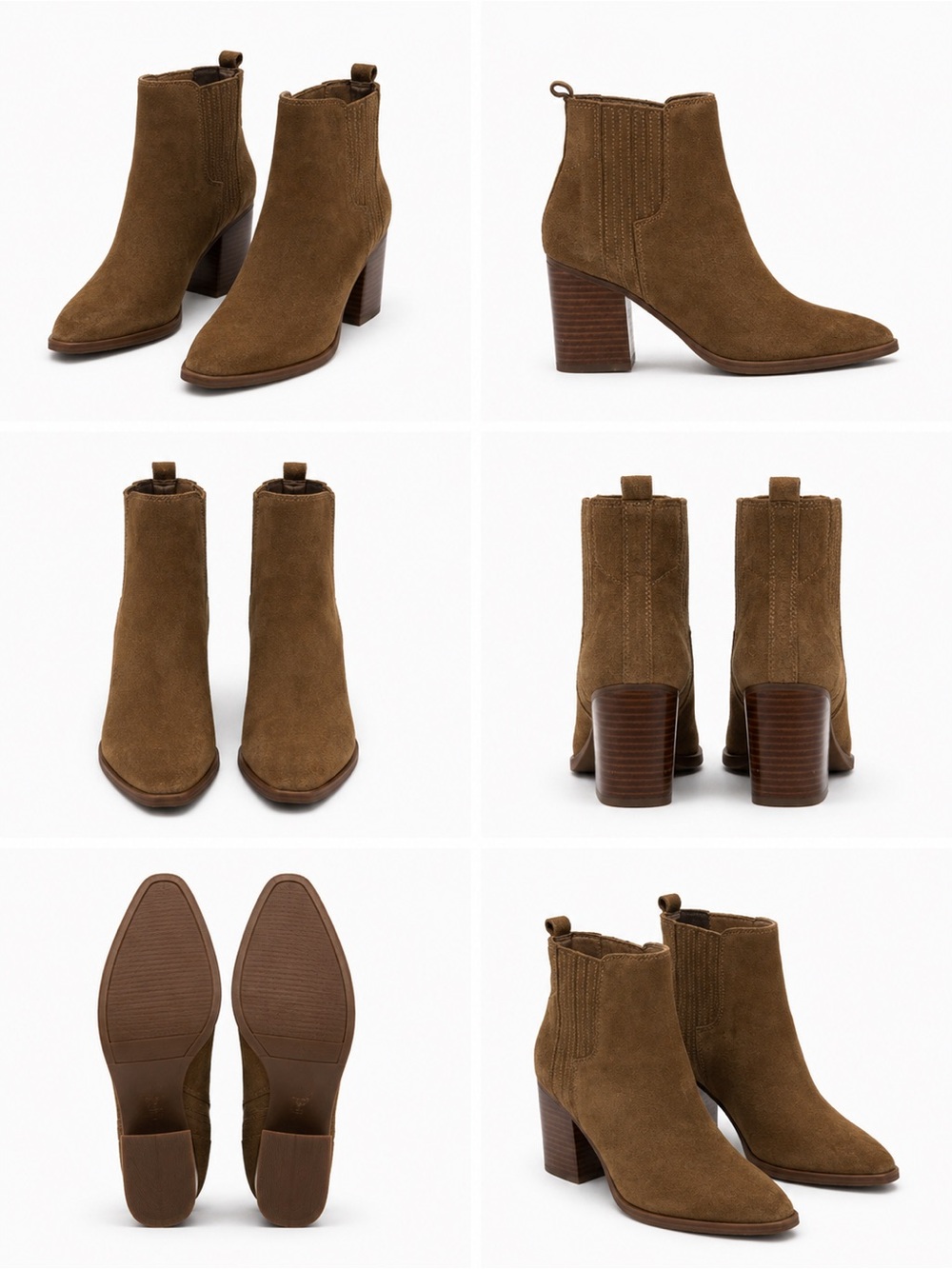 Marc Fisher Suede Ankle Booties in Brown